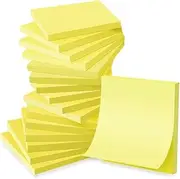 (16 Pack) Lined Sticky Notes 3x3 in Post Ruled Stickies Super Sticking Power Memo Pads Bright Office School Supplies-Yellow
