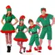 【現貨】聖誕節可愛家庭情侶聖誕精靈聖誕裝 兒童 大人聖誕服裝 Cosplay 親子 成人變裝派對扮演裝 舞臺演出服裝
