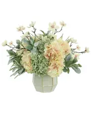 Creative Displays Butterfly Magnolia & Pink Hydrangea Arranged in Ceramic Vase