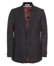 Calvin Klein Big Boys Metallic Shawl Suit Jacket Deep Black 16