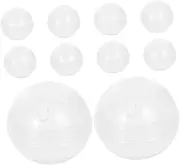 Amosfun 10pcs Transparent Fillable for Vending Machines Balls for Candy Prizes Refillable Plastic Shells for Dispensers Gumballs