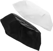 [Minkissy] Men's Women's Chef Caps Long-Lasting Kitchen Hat Breathable Bakers Hat for Restaurant Catering