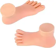 NOLITOY Foot Model Nail Art Practice Kit Elastic Real-skin Touch for Manicure Tools Nail Art Training