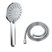 Decaura Hand Held Shower Head 5-Mode Sprayer with 1.5m flexible Shower Hose Chrome
