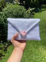 Handmade wool crochet book sleeve cover pocket pouch readers gift present