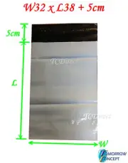100x Poly Mailer 320x380mm, 32x38+5cm, Courier Bag Self Sealing Mailing Satchel