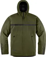 Icon PDX3, textile jacket waterproof , color: Dark Green , size: XL