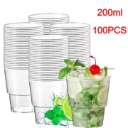 200ml Disposable Cups Clear Water Cup Plastic Drinking Cups For Party, Picnics