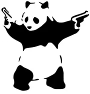 Sublimation Print Banksy Danger Panda Graffiti Ready To Press Heat Transfer
