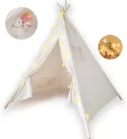 Midoook Teepee Tent for Kids,Kids Teepee Tent for Boys & Girls,Canvas Child Tent