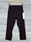 Lululemon Align High Rise Crop 21" Nulu Size 6 French Press Brown FRPR 50879