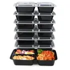 10 Pack Bento Box 32oz 3 Compartment Meal Prep Containers with Lids Food Storage