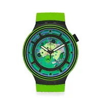 在飛比找momo購物網優惠-【SWATCH】BIG BOLD系列 COME IN PEA