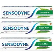 Sensodyne Toothpaste Fresh Mint daily sensitivity protection (3X75G) FREE SHIP