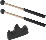 GALPADA 1 Set Drum Mallet with Holder Smooth Surface Percussion Stick for Xylophones and Tongue Drums Durable Musical Instrument Accessory for Beginners and Enthusiasts
