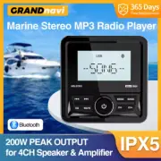 GRANDnavi Marine Radio Boat Stereo FM AM Digital Media Audio Player Bluetooth Wa