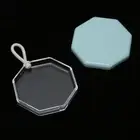5pcs Portable Octagonal Makeup Puff Container Case Water Blue Powder Puff St XXL