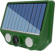 Solar Powered Ultrasonic Animal IP66 Waterproof Ultrasonic Animal Driver with Red White Flash Light Animal Deterrent for Repel Mouse Coyote Raccoon Deer