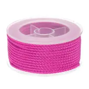 Nylon Thread Twine Beading Cord 2mm Braided String 11M/36 Feet, Hot Pink