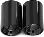 Compatible For BMW X1 F48 2016-2021 Muffler Tip tip Replacement Exhaust System Nozzle Exhaust Cover(Black-2PCS)