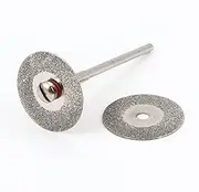 Aexit 2 (Abrasives) Pcs 20mm Diamond Coated Rotary Cut Off Grinding Wheel Discs Blades w (43ry222qf407) 2.35mm Mandrel