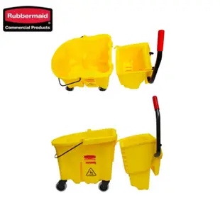 《有。餐具》[免運] 美國 樂柏美 Rubbermaid 商用 拖把擰乾器 拖把桶車 33L (RB-7580-88)