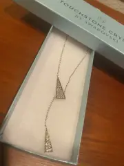 Touchstone Crystal by Swarovski POINT OF VIEW Necklace BNIB Adjustable Slide