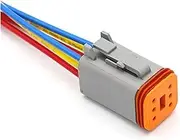 BIZOCA 5/20/100Set DT06 Series 2/3/4/6/8Core12Pin Electrical Waterproof Connector Plug Socket with 15cm Wiring Harness(6P Female,20 Sets)