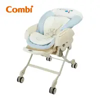 在飛比找環球Online優惠-【Combi Letto】電動安撫餐椅搖床ST_藍色巴黎