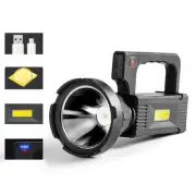 Super Bright LED Flashlight Torch with USB Rechargeable and Waterproof Features