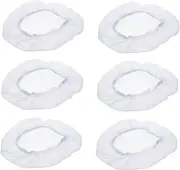 [SAFIGLE] 6pcs Chef Hat Set Adjustable Work Hat Elastic Band Soft Breathable Hair Protection for Schools Kitchens Hotels White