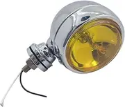Universal Chrome Round Motorcycle Fog Lamp Yellow Lens Motorbike Auxiliary Front Headlight For Ducati Honda Benelli Yamaha