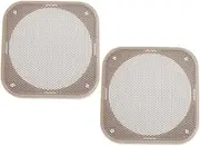 WEKADRIN 2 Pcs Speaker Grill Guard Cover Mesh Protector for Car Audio and Systems Durable Decorative Speaker Cover Camel Color for Versatile Protection and Style