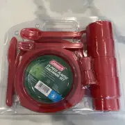 Coleman 25 Pc Plastic Dinner Tableware Set, Camping RV Travel
