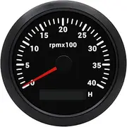 KAOLALI 85mm Tachometer for Marine Boat Motorcycle Car 0-4000 RPM Tacho Gauge with LCD Hourmeter 7 Colors Backlight