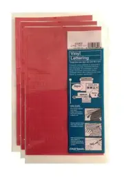 Chartpak 1/4-inch Red Stick-on Vinyl Letters & Numbers (01002), 3 PACKS