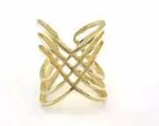 Adjustable Ring Raw Brass 26mm (16.5mm 6US inner size) 4414