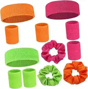 [OHPHCALL] 1set Elastic Sweat Headband and Wristbands for Boys and Girls Sports Accessories and Absorbent for Gym Running and Outdoor Activities