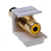RCA Yellow Female to Female Insert Connector for Keystone Custom Wall Plate