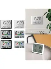 Stylish Digital Wall Clock Date, Temperature Digital Display Suction
