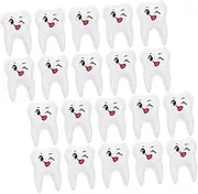 FUNNETOYU 20pcs Plastic Teeth Model for Role Play Engaging Cartoon Teeth for Learning Pretend Play Games Fun Interactive Accessories for Little Dentists