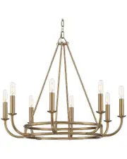 Crystorama Bailey 8-Light Aged Brass Chandelier