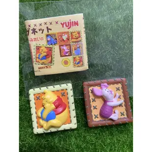 yujin 絕版扭蛋 迪士尼 小熊維尼 扭蛋 轉蛋 絕版 合售 粉紅小豬 維尼公仔 維尼磁鐵 小豬皮傑 立體磁鐵 浮雕