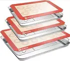 Stainless Steel Baking Sheet Tray Cooling Rack with Silicone Baking Mat Set, Coo