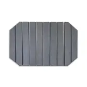 Dark Gray 60*39cm Octagonal Diatomaceous Earth Drying Mat Foldable Multifunctional Water Absorbent for Kitchen Countertops