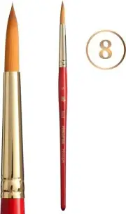 Princeton Best Synthetic Sable Watercolor and Acrylic Brush Round 8 (4050R-8)