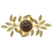 Decorative Abstract Design Metal Round Gold Frame Wall Clock 102*45 cm