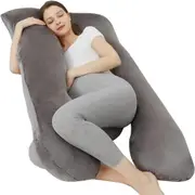 Pregnancy Pillows for Sleeping U Shaped Full Body Dark Grey