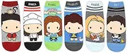 [Hyp] Friends TV Show Chibi Characters Juniors/Womens 6 Pack Ankle Socks