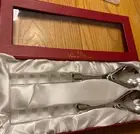 wedding party Set Fork Spoon Checkerboard Crystal Handle Lucien Piccard Lp